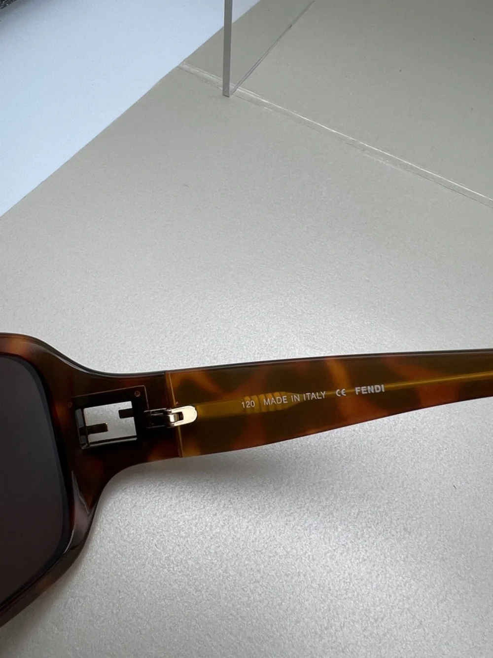 FENDI Tortoiseshell Oversized Women's Sunglasses Zucca FF Logo Brown Lenses - Picture 8 of 17